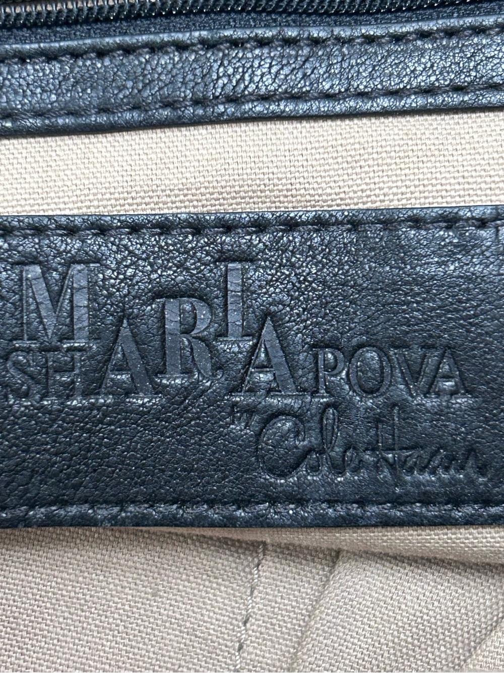 🎾MAKE OFFER🎾 Y2K Cole Haan Maria Sharapova Black Leather Bag Purse Bag Tote - Picture 7 of 9